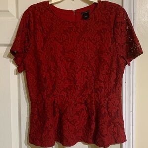 Ann Taylor Factory blouse. Red. Large